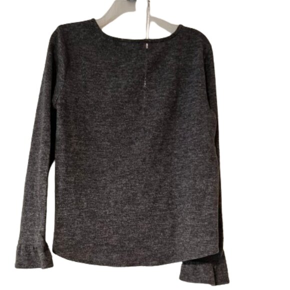Elle Gray Fleece Top Bell Cuffs  - Medium - Picture 1 of 3
